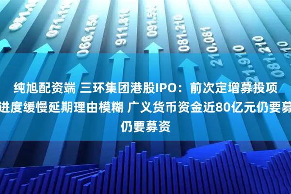 纯旭配资端 三环集团港股IPO：前次定增募投项目进度缓慢延期理由模糊 广义货币资金近80亿元仍要募资